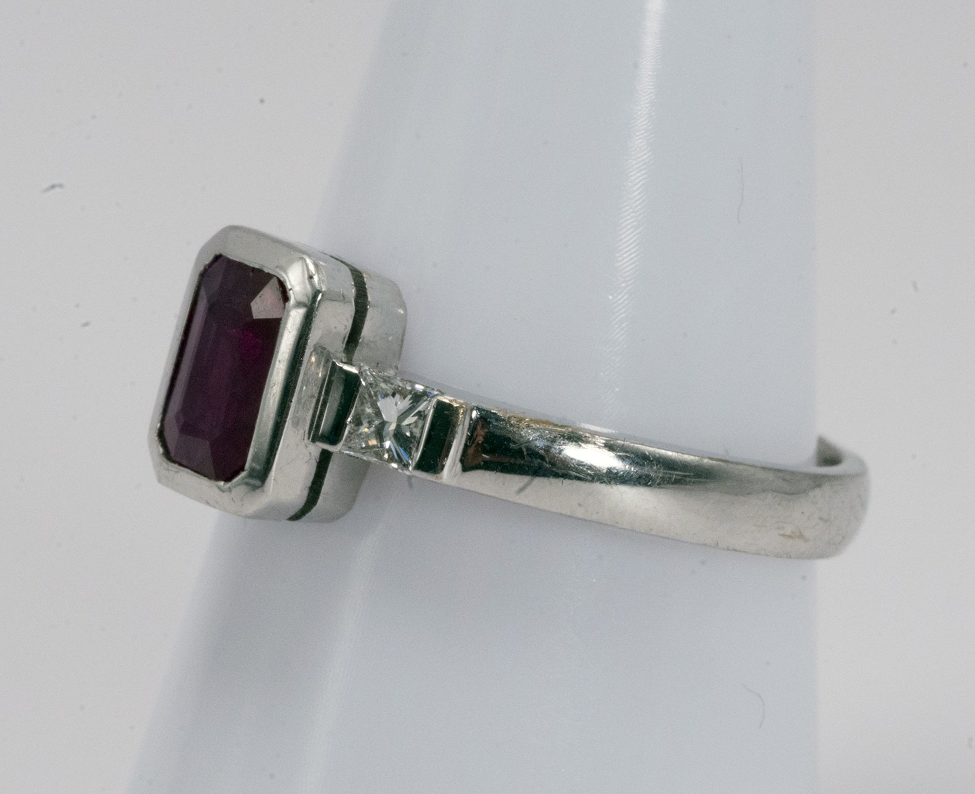 Ruby solitaire ring - Image 2 of 3