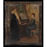 The music lesson, European school of the 19th - 20th century