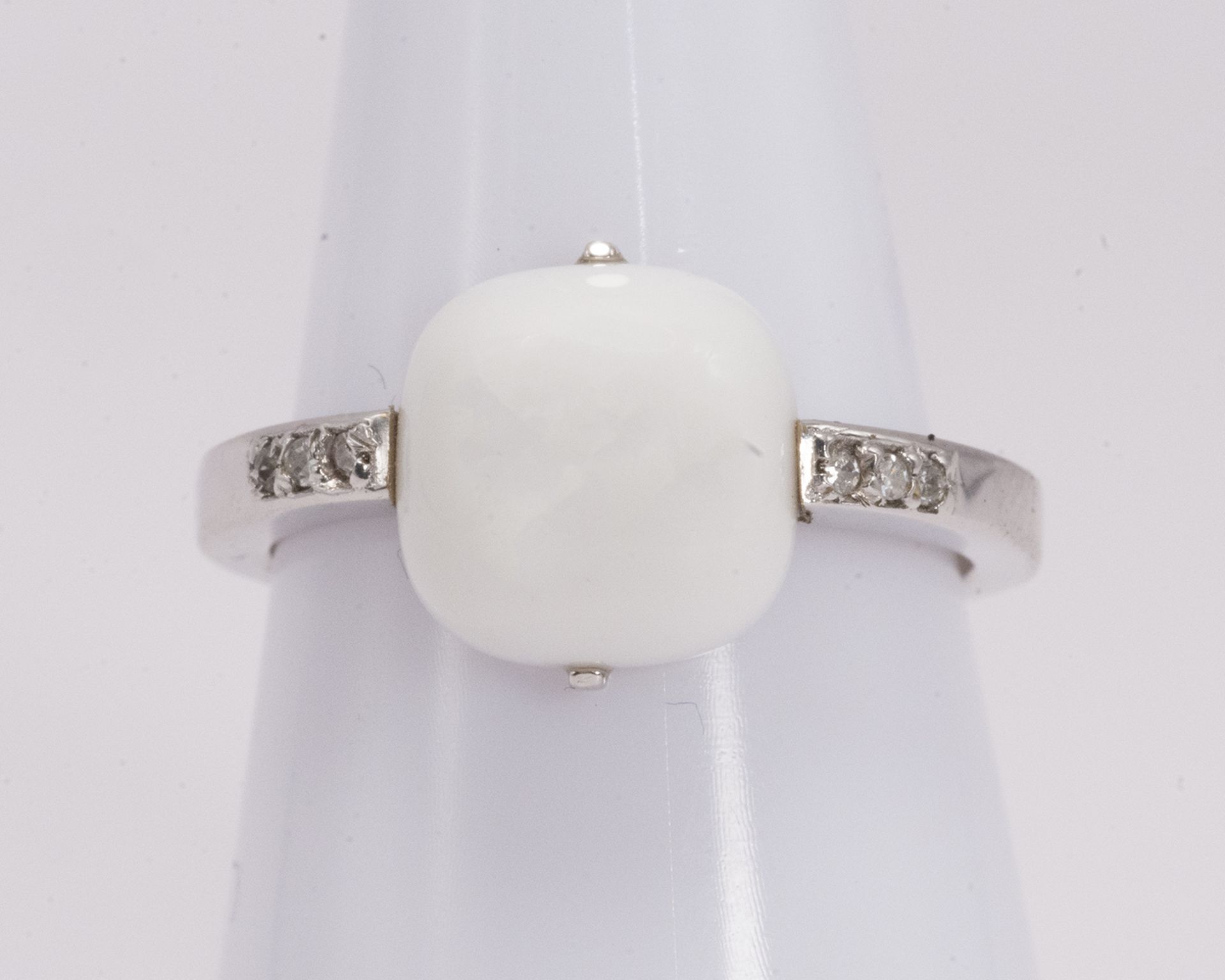 White Agate Ring