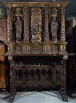 Large Renaissance Sacristy transformed into a cabinet with a table, 16th century, the table, 19th ce