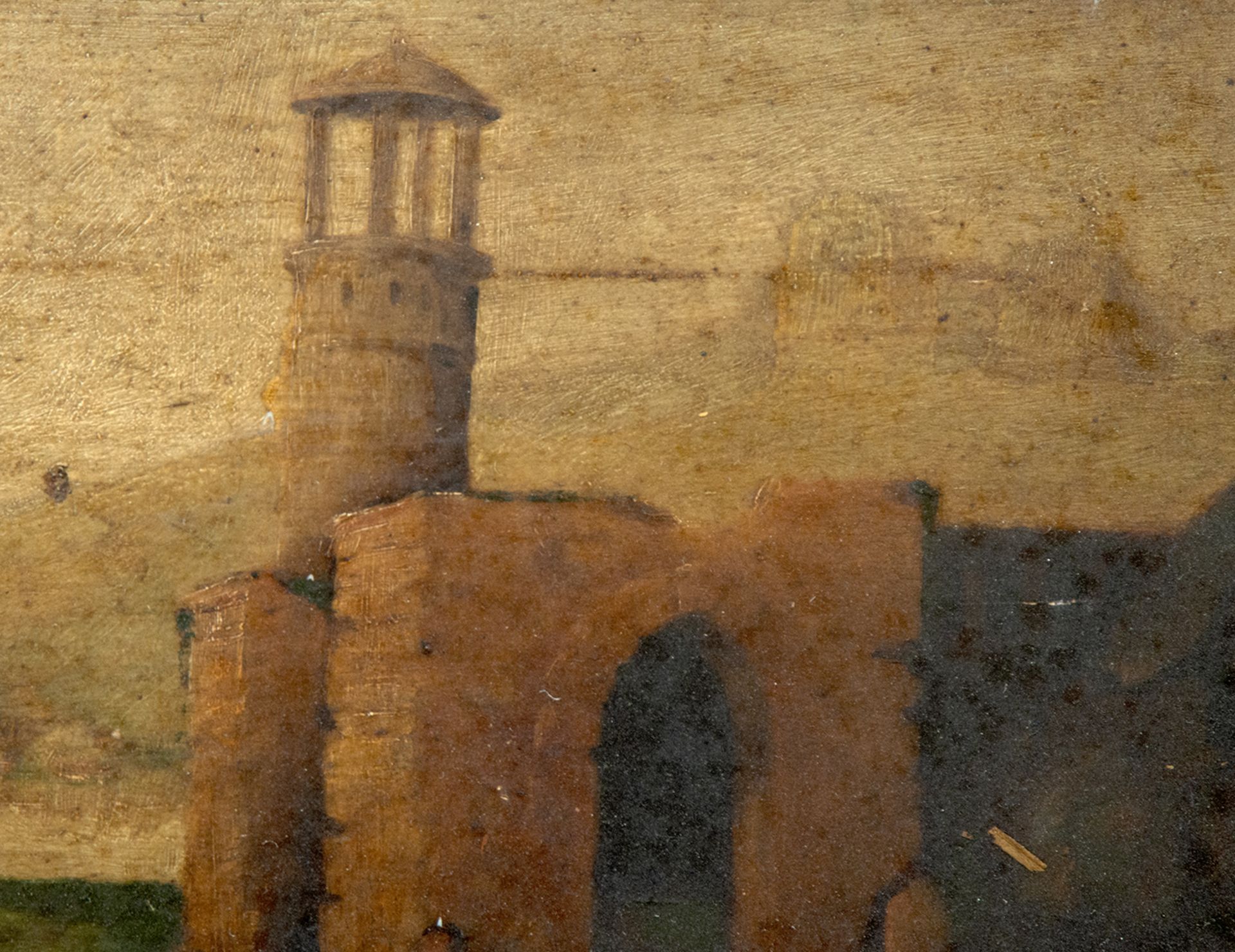Pair of Landscapes with Whimsies, 19th century, Italy - Image 6 of 7