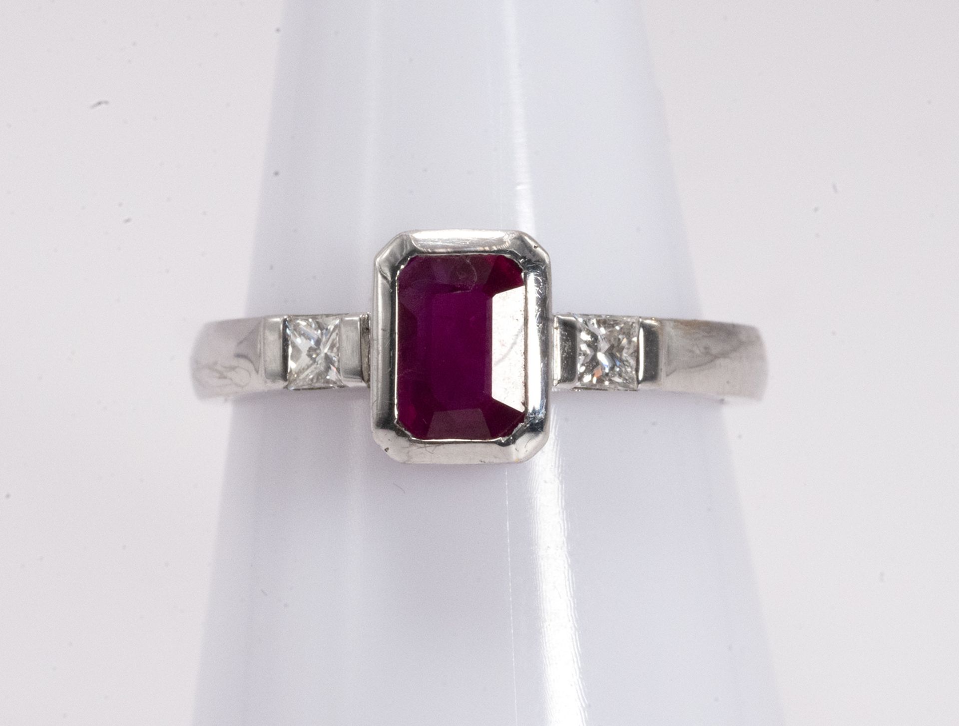 Ruby solitaire ring