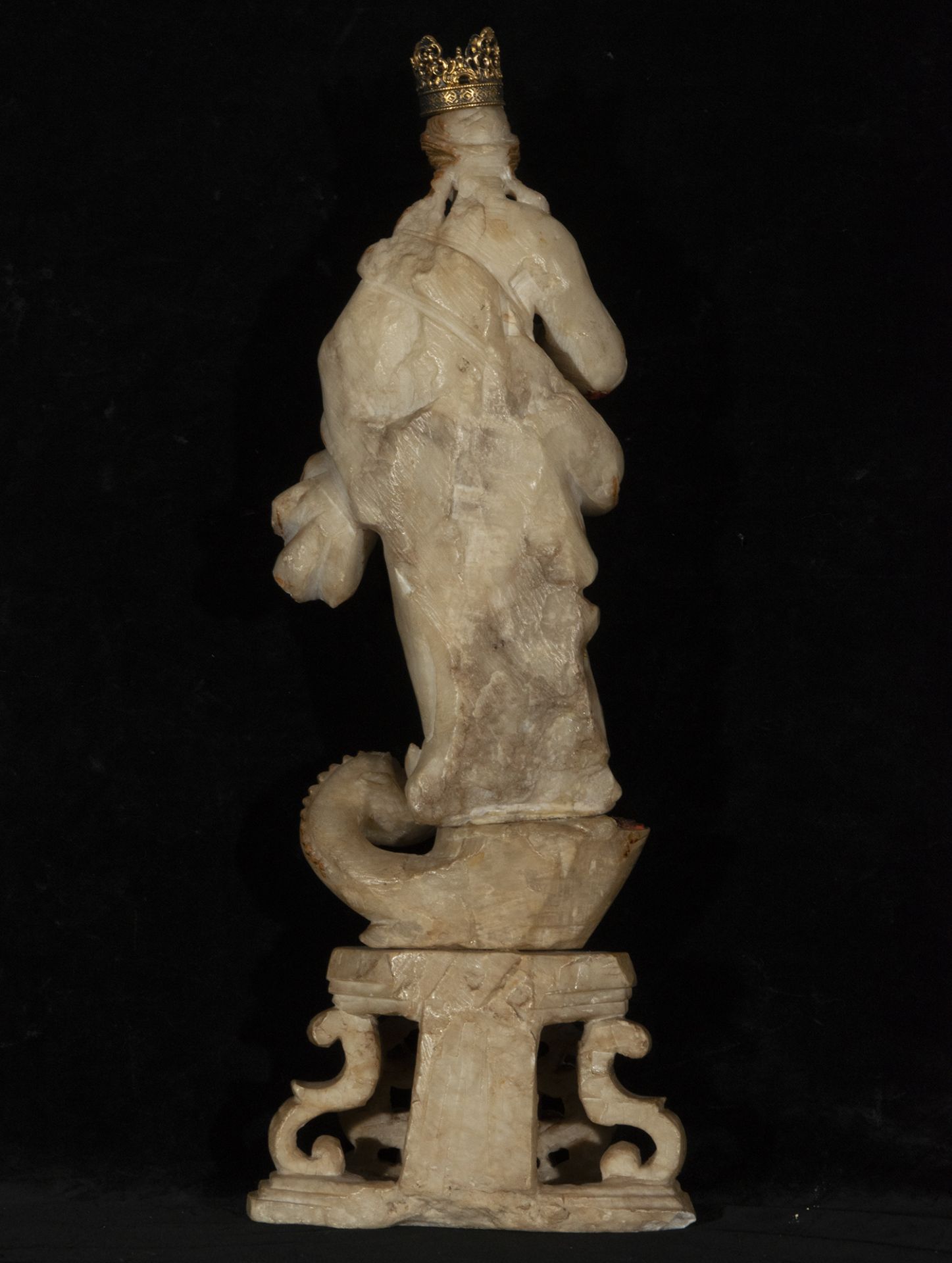 Magnificent Immaculate Virgin of Trapani in Alabaster from the end of the 17th century beginning of  - Bild 5 aus 5