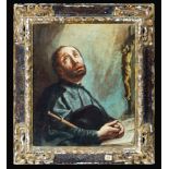Saint John Nepomuceno with old frame from the 18th century Venetian school period, Italy