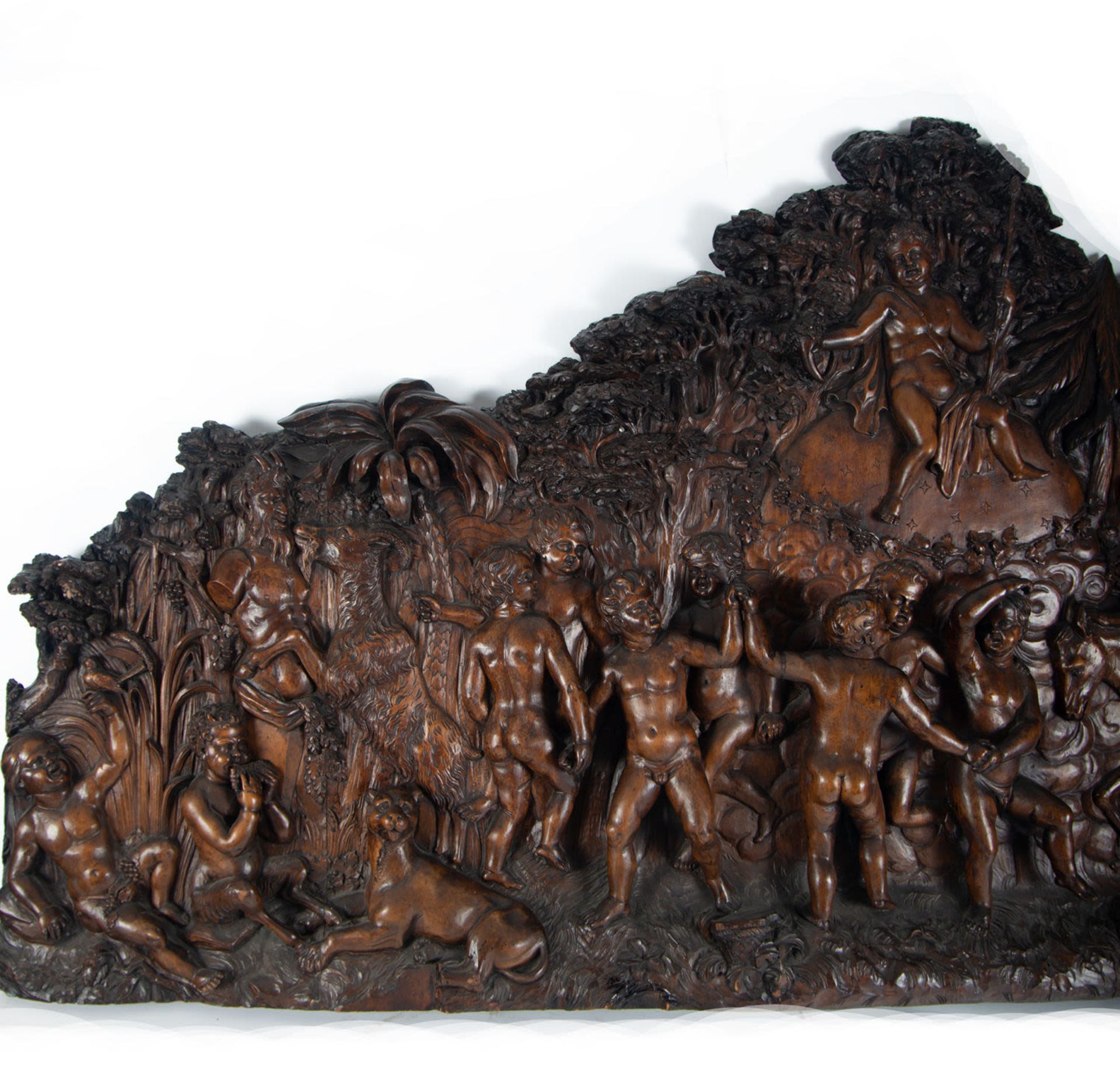 Large relief representing a bacchanal, possibly Austrian school of the 18th - 19th centuries - Image 6 of 12