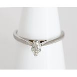 18kt white gold solitaire with diamond