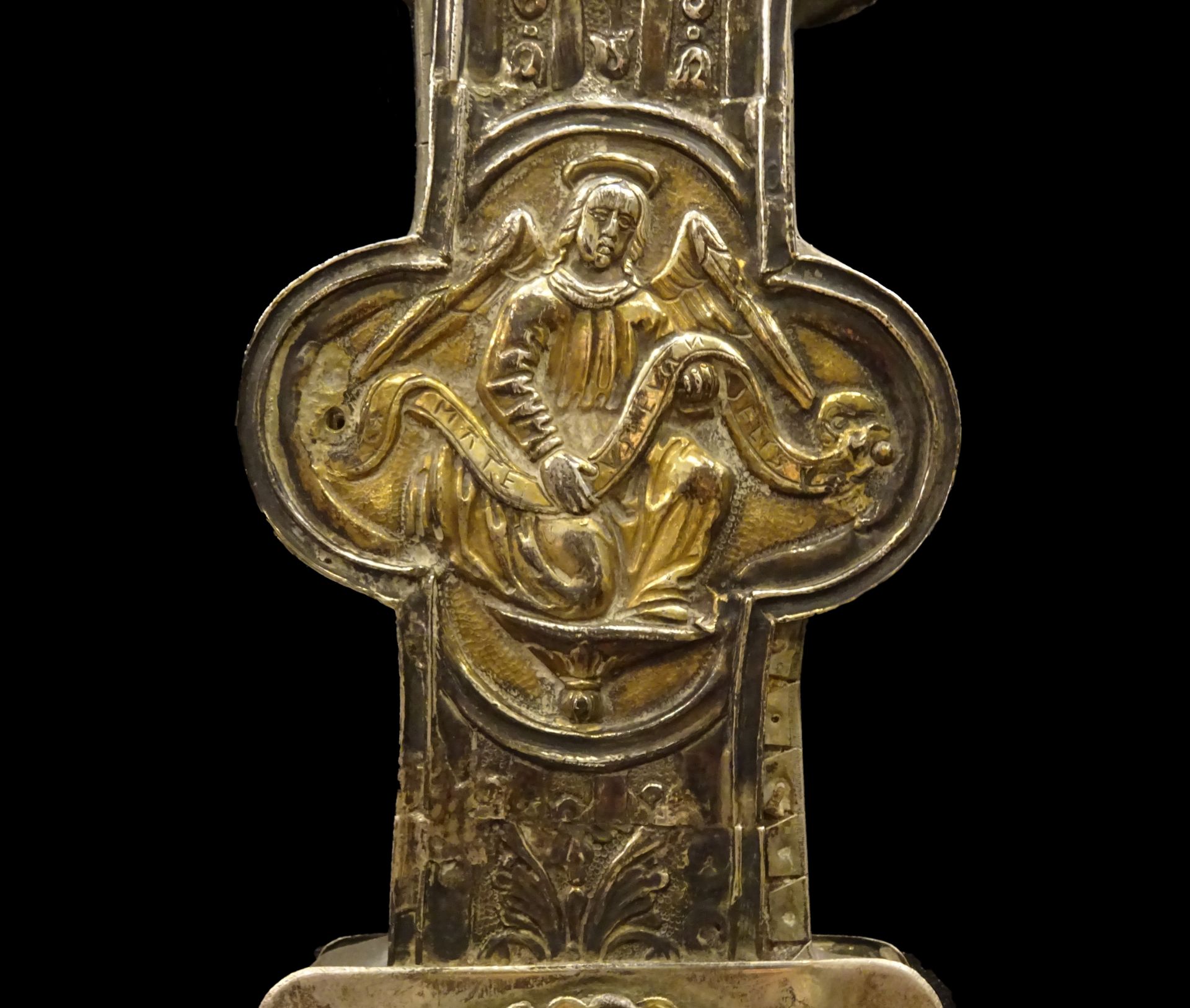 Important Valencian Gothic Processional Cross from the end of the 14th century, in fine gilded silve - Image 5 of 5