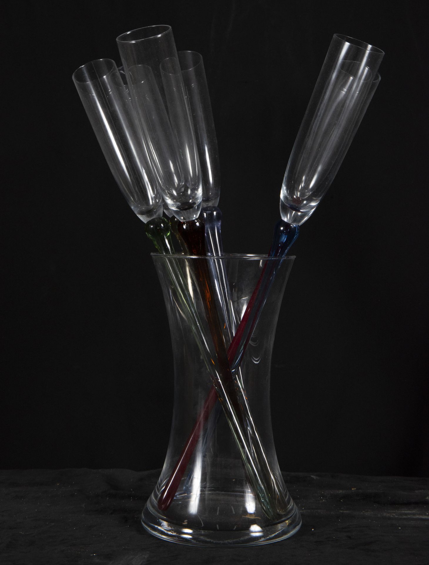 Set of six Murano glasses