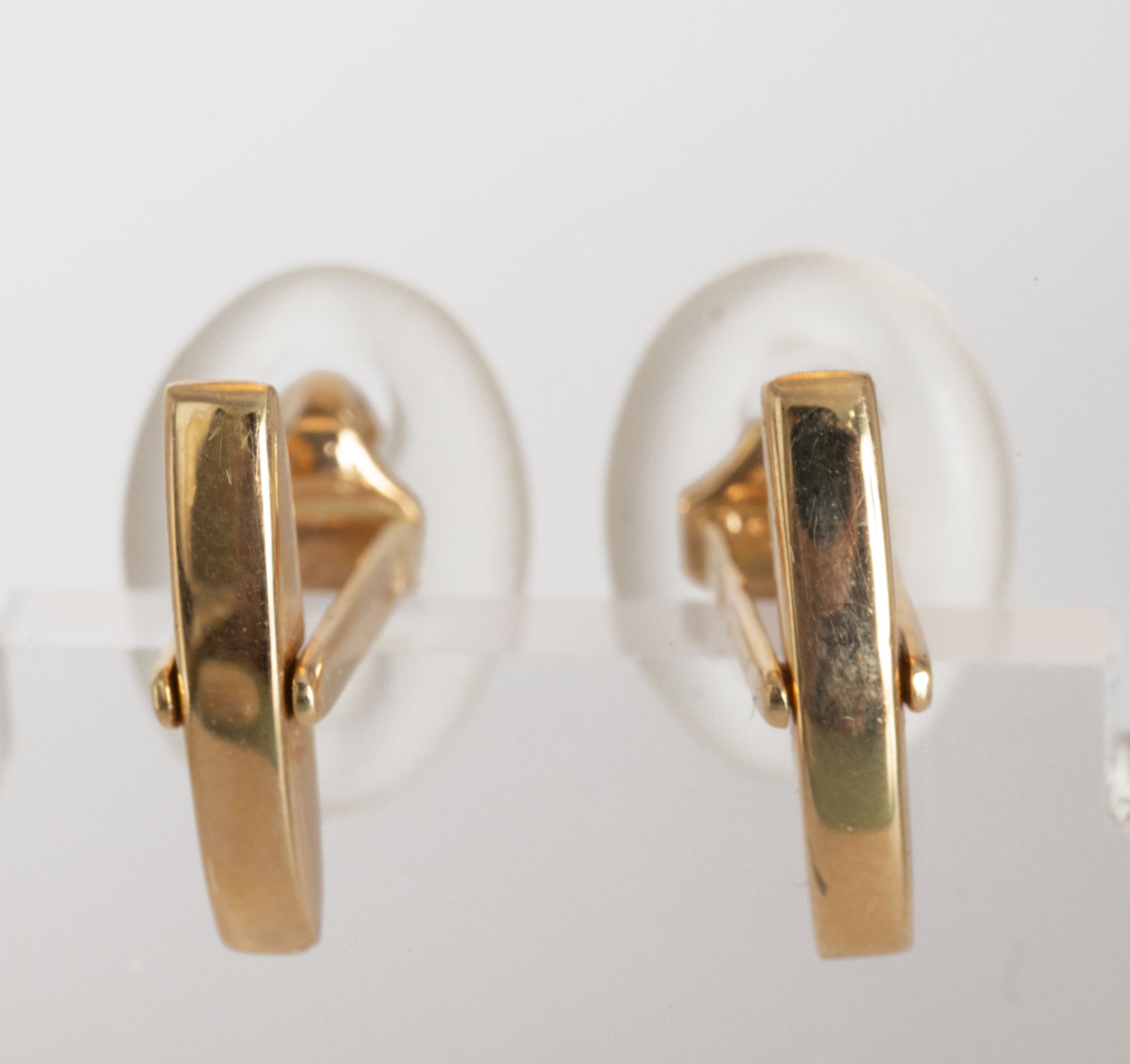 18 kt gold and diamond cufflinks - Image 4 of 4