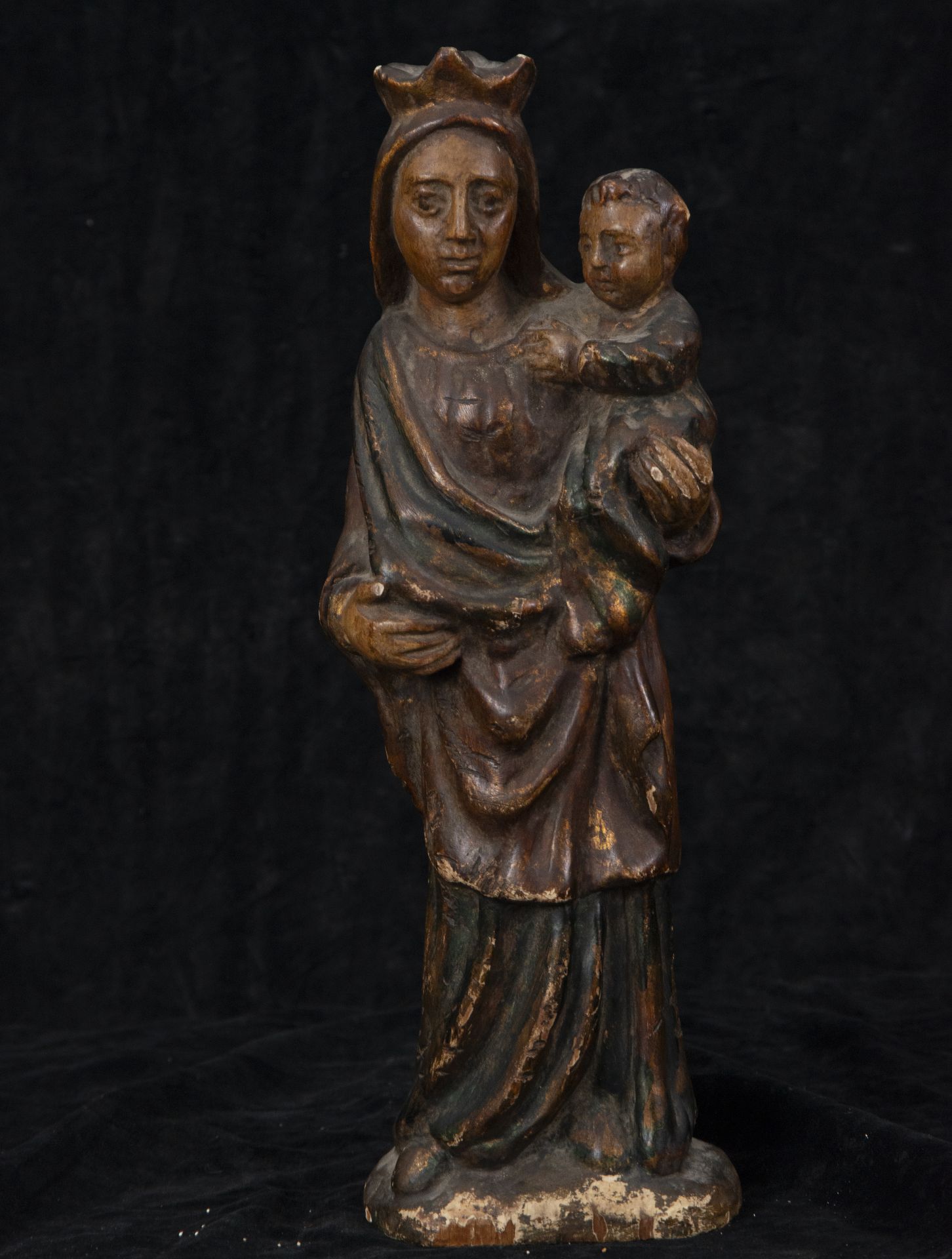 Exquisite Virgin and Child, possibly 17th century French Burgundy school