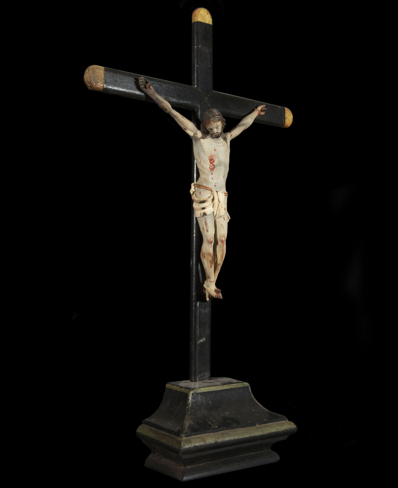 Expiring Filipino Christ in polychrome wood, 19th century Philippine colonial school - Image 6 of 8