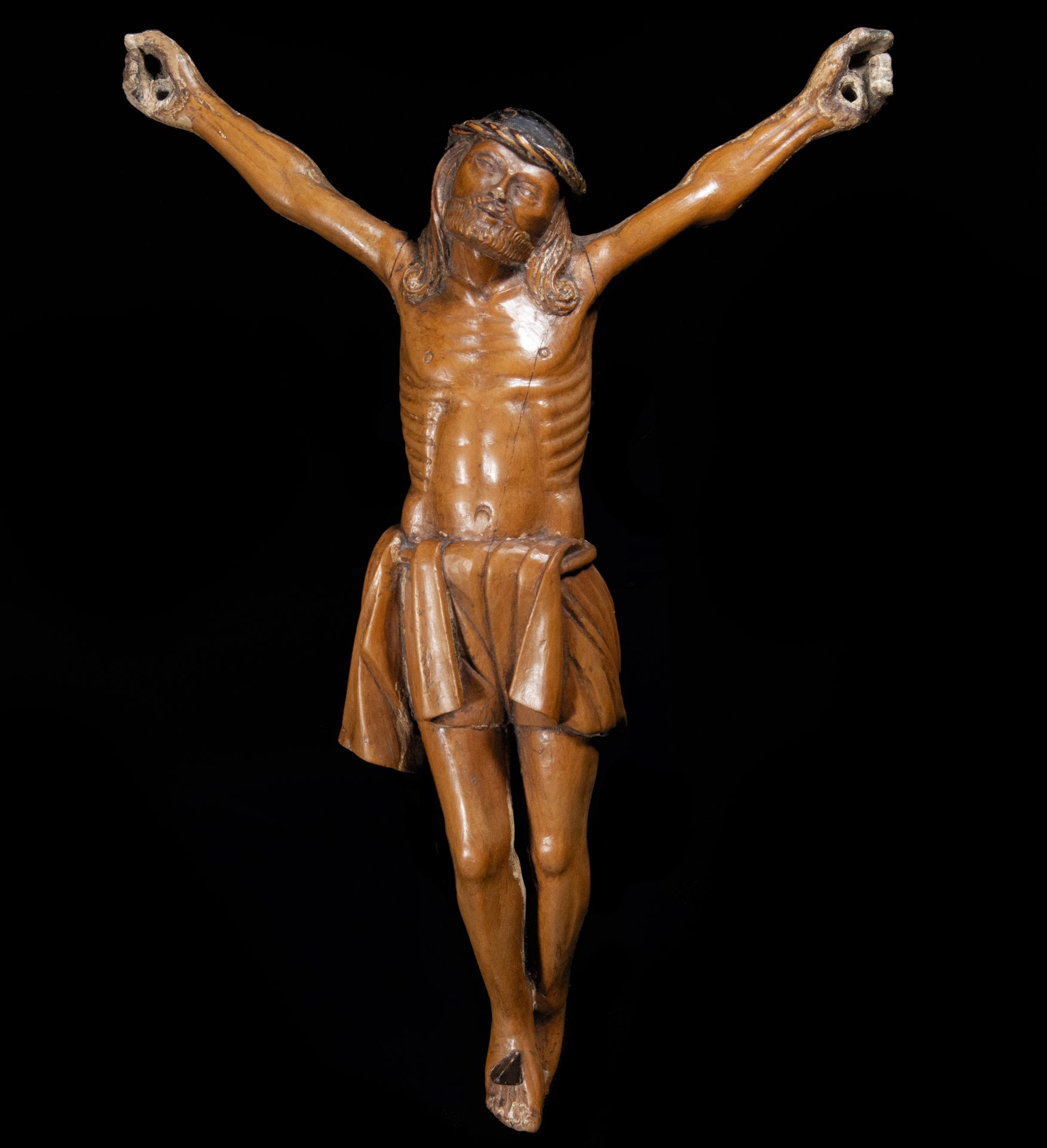 Rare Christ in Boxwood 15th Century German Gothic