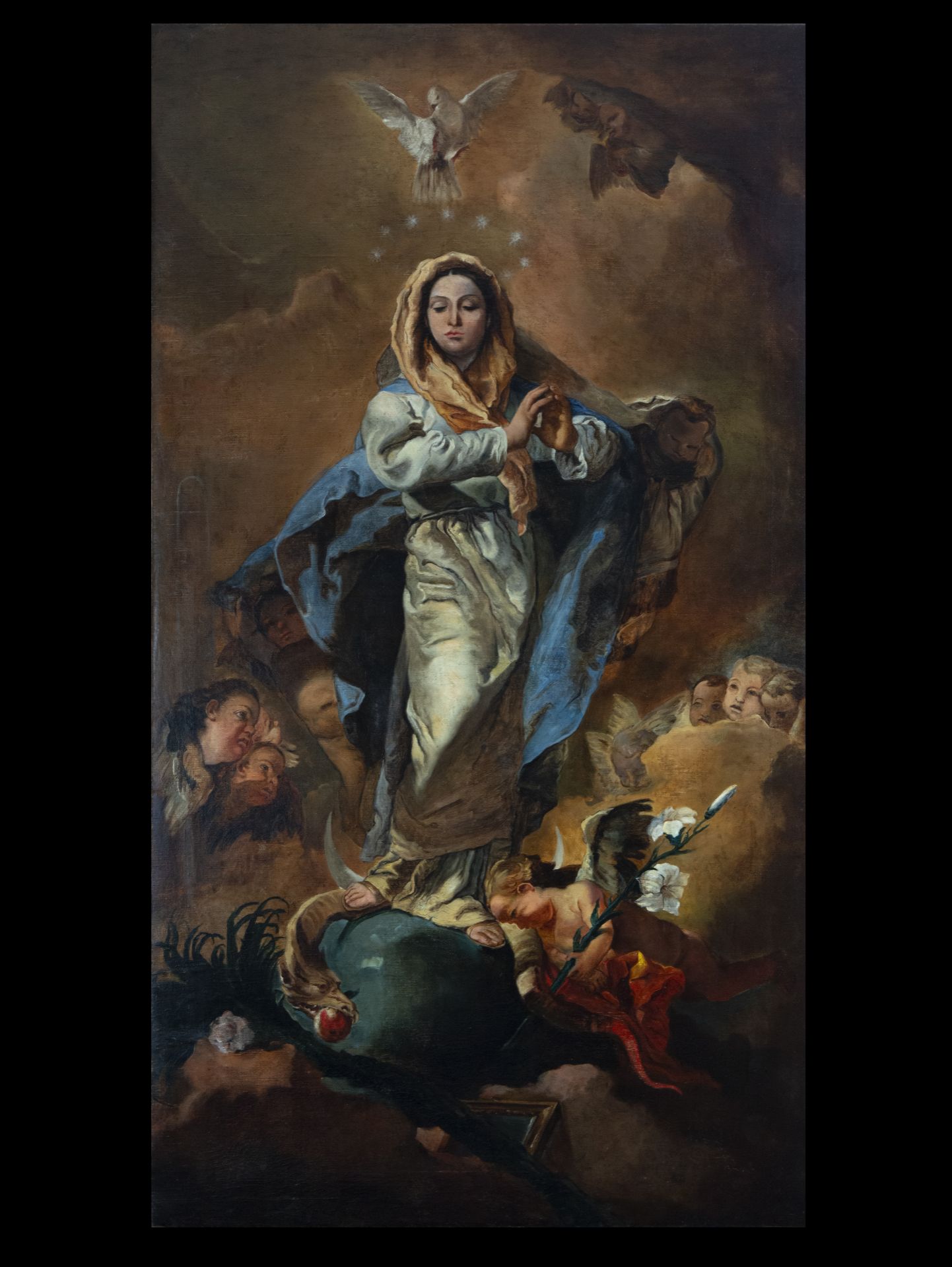 After Corrado Giacquinto (Molfetta, Apulia, 1703-Naples, 1766). Immaculate Virgin in Glory, 19th cen