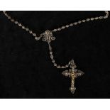 19th century silver filigree rosary