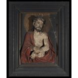 Captive Christ in terracotta, Granada workshop of the García Brothers from the 17th century