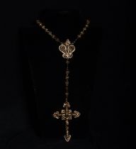 Silver filigree rosary, 19th century