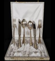 Picnic cutlery in 925 sterling silver, 19th century