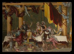 Courtesan Banquet Scene, 19th century, Austrian school