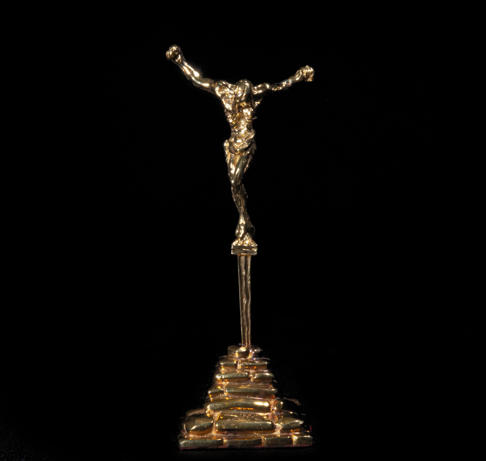 Salvador Dalí (Figueras, 1904 - Figueras, 1989), Saint John of the Cross in solid gold, with certifi
