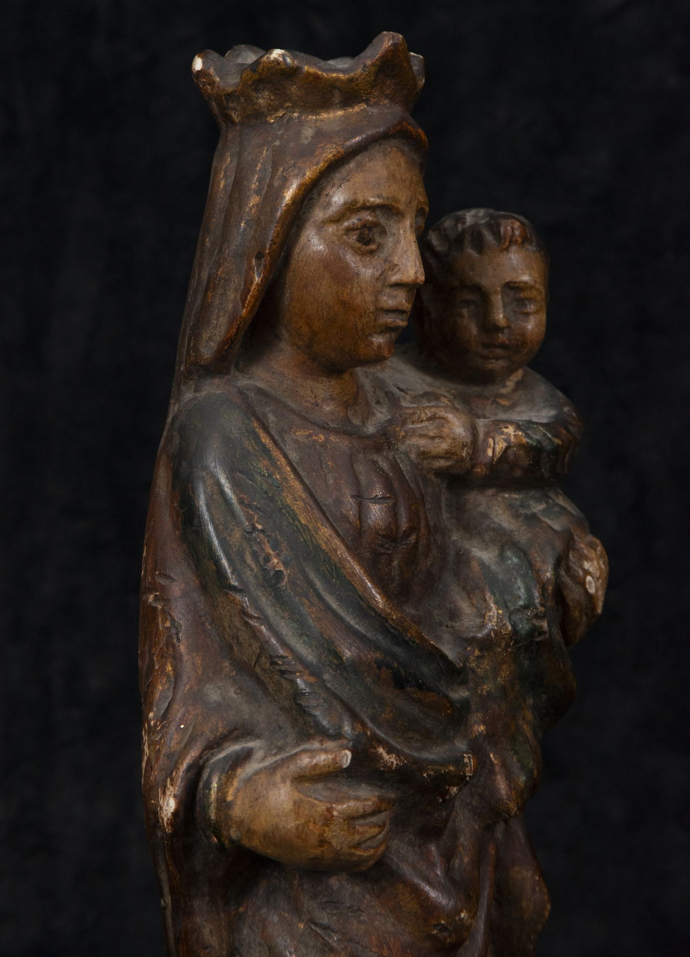 Exquisite Virgin and Child, possibly 17th century French Burgundy school - Image 6 of 7