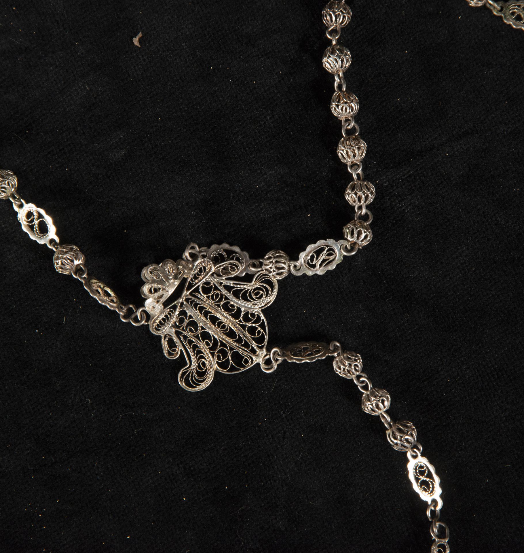 19th century silver filigree rosary - Image 4 of 4