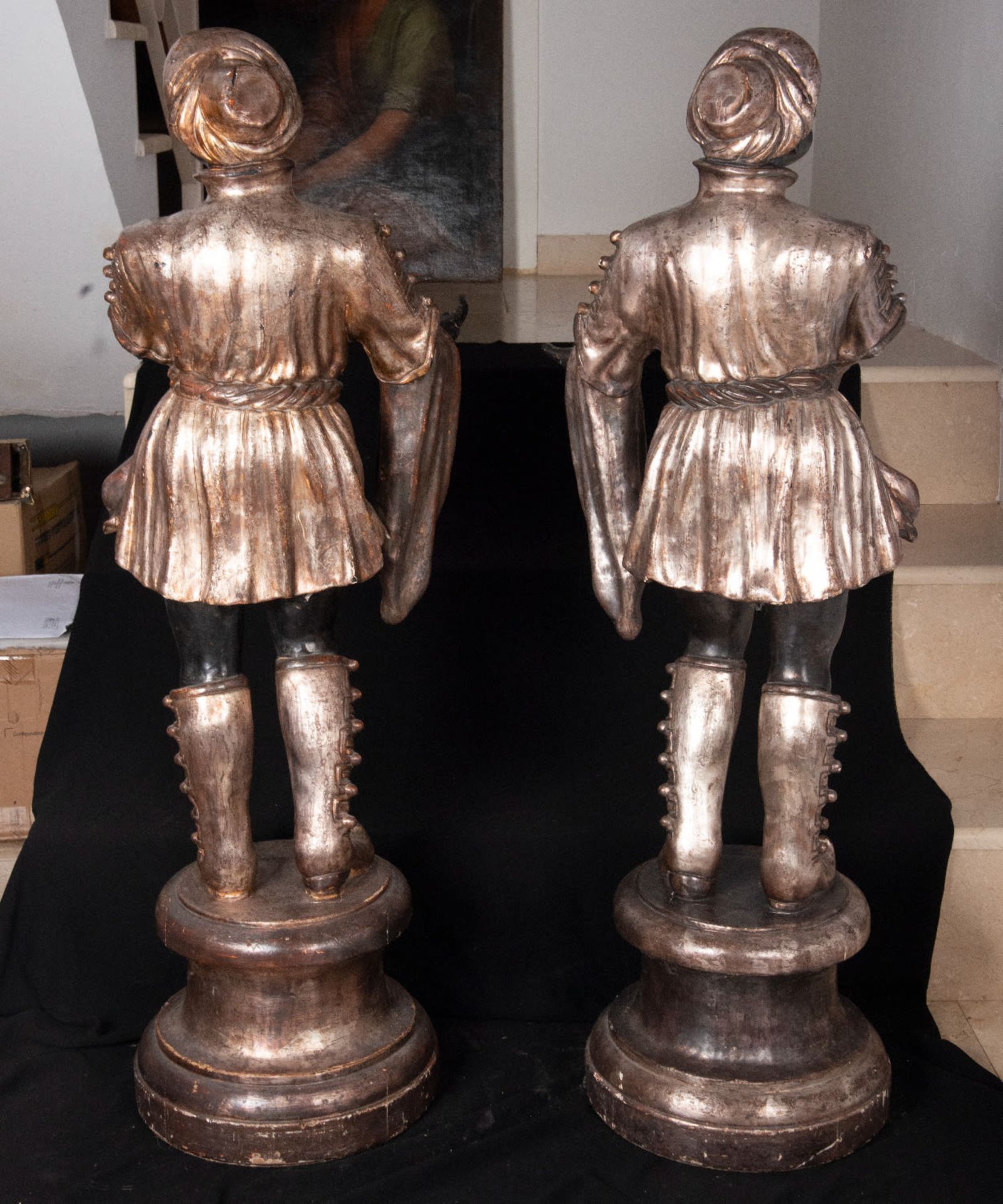Pair of large and important Venetian "Morettos" from the late 18th century - Bild 7 aus 7