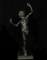 Italian Grand Tour Roman style bronze faun, 19th century