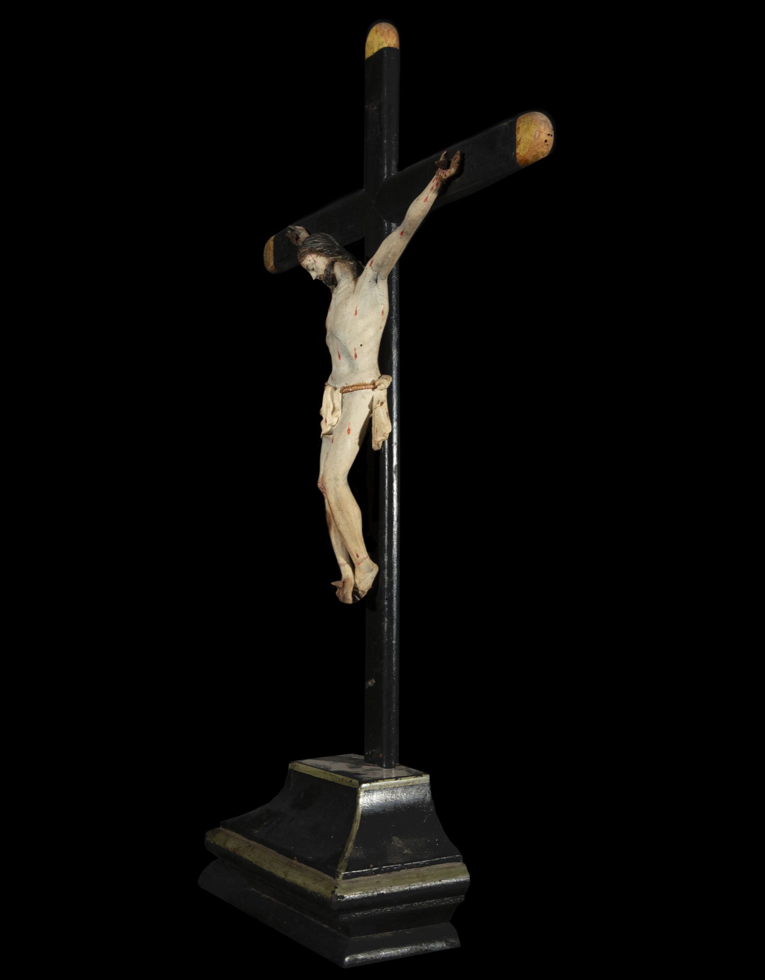 Expiring Filipino Christ in polychrome wood, 19th century Philippine colonial school - Image 4 of 8