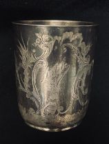 "Goblet" or Noble Lady's Cup in French 950 Sterling silver 18th century