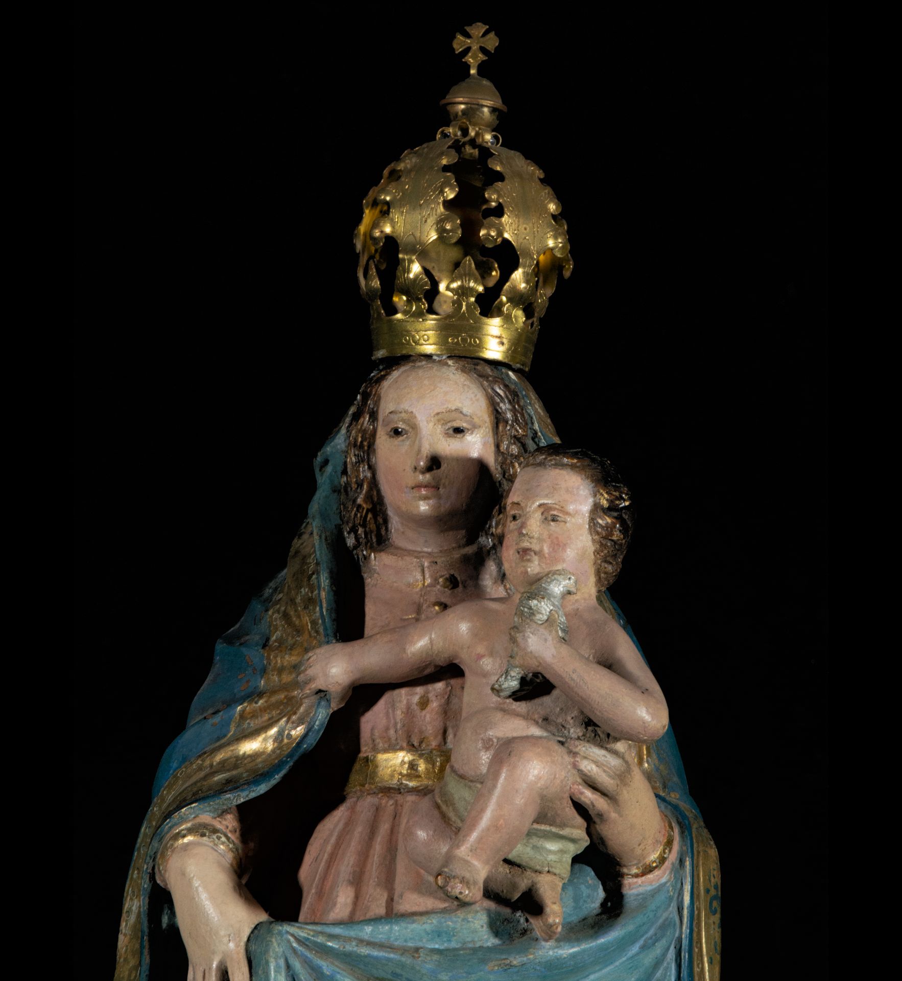 Great Virgin of Pilar with Child in arms from the 17th century (Castilla or Andalusia) - Image 2 of 10