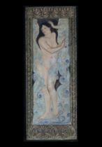 Art Nouveau relief of a Naked Lady, Enrique Orejudo, 20th century