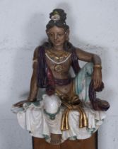 Indian girl in polychrome ceramics, 20th century