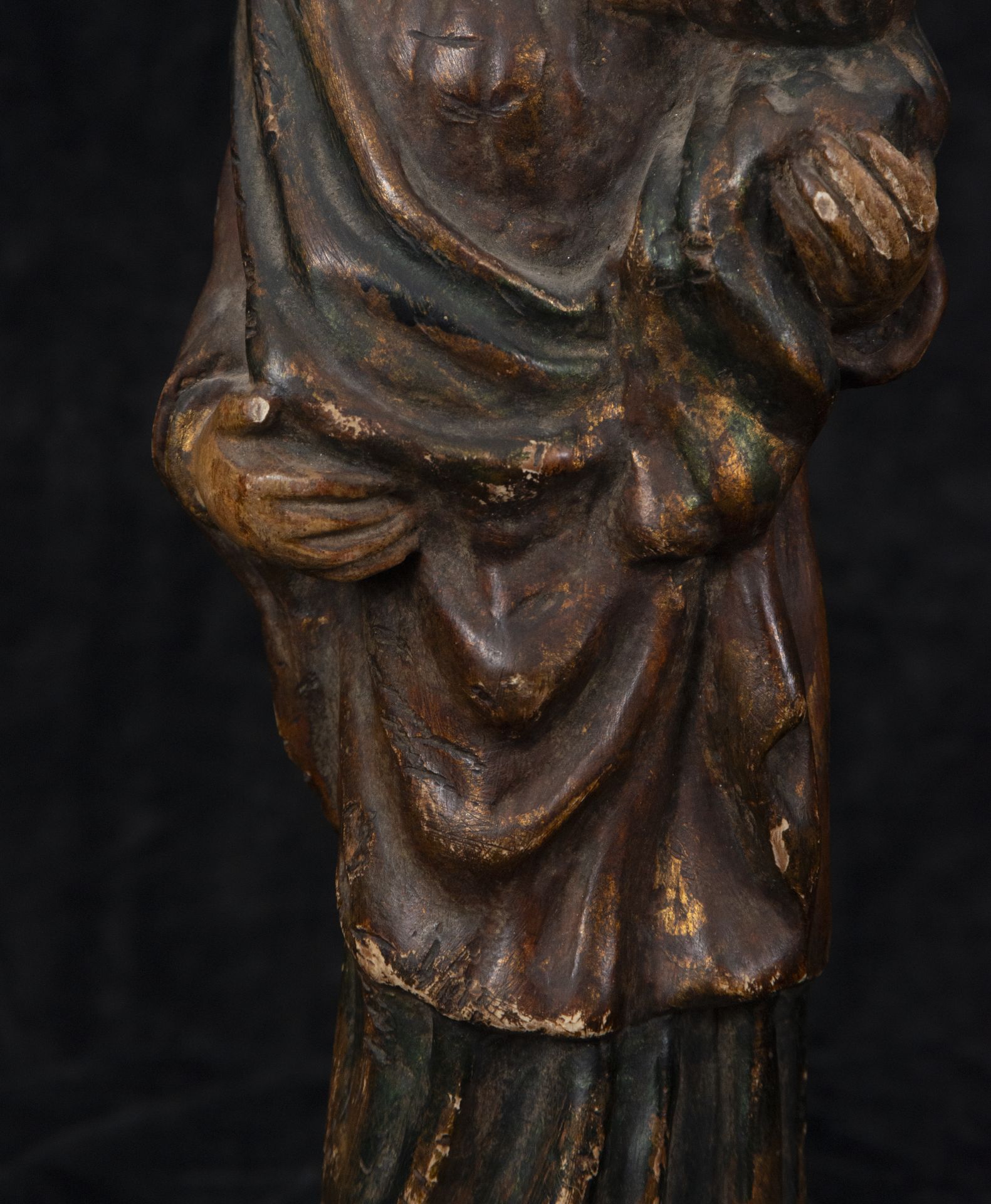Exquisite Virgin and Child, possibly 17th century French Burgundy school - Image 3 of 7