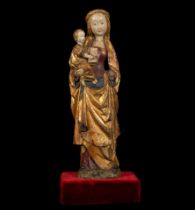 Magnificent Virgin of the Hat of Mechelen from the 15th century, Flemish Gothic school of Mechelen