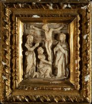 Important Alabaster from Mechelen or Liège representing Calvary