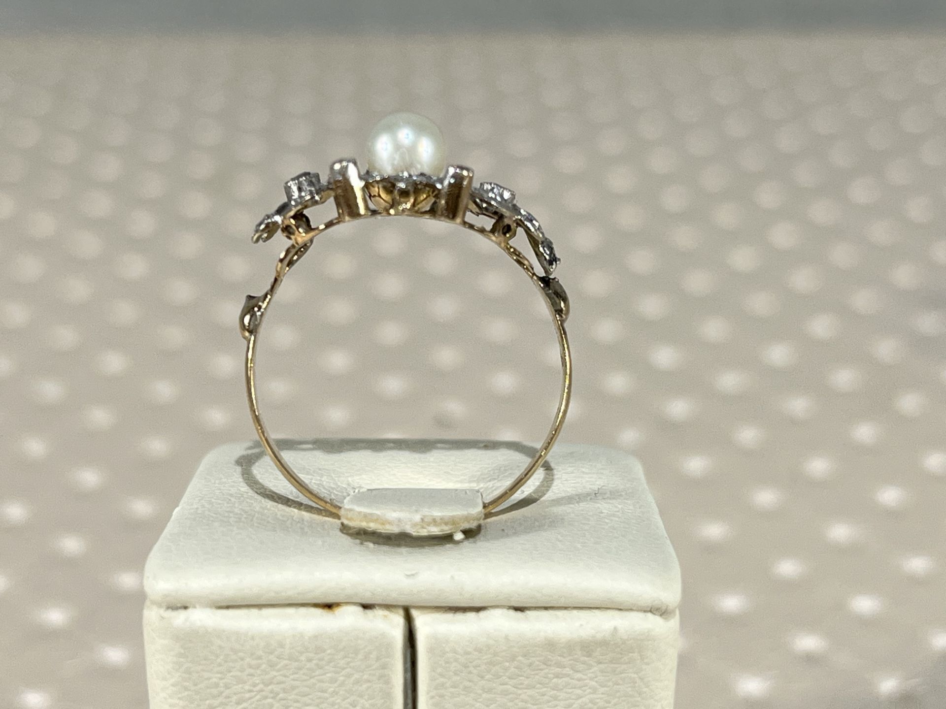 Elizabethan ring in 18k white and yellow GOLD and diamond tip - Bild 4 aus 4