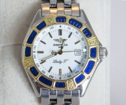 Breitling AC Lady J Blue and White steel and gold 31 mm