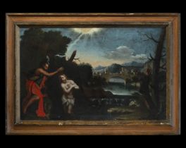 The Baptism of Christ, Italy, Tuscan or Roman school of the 17th century