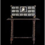 Elegant Flemish Renaissance Cabinet in ebony and bone marquetry, late 16th century - early 17th cent