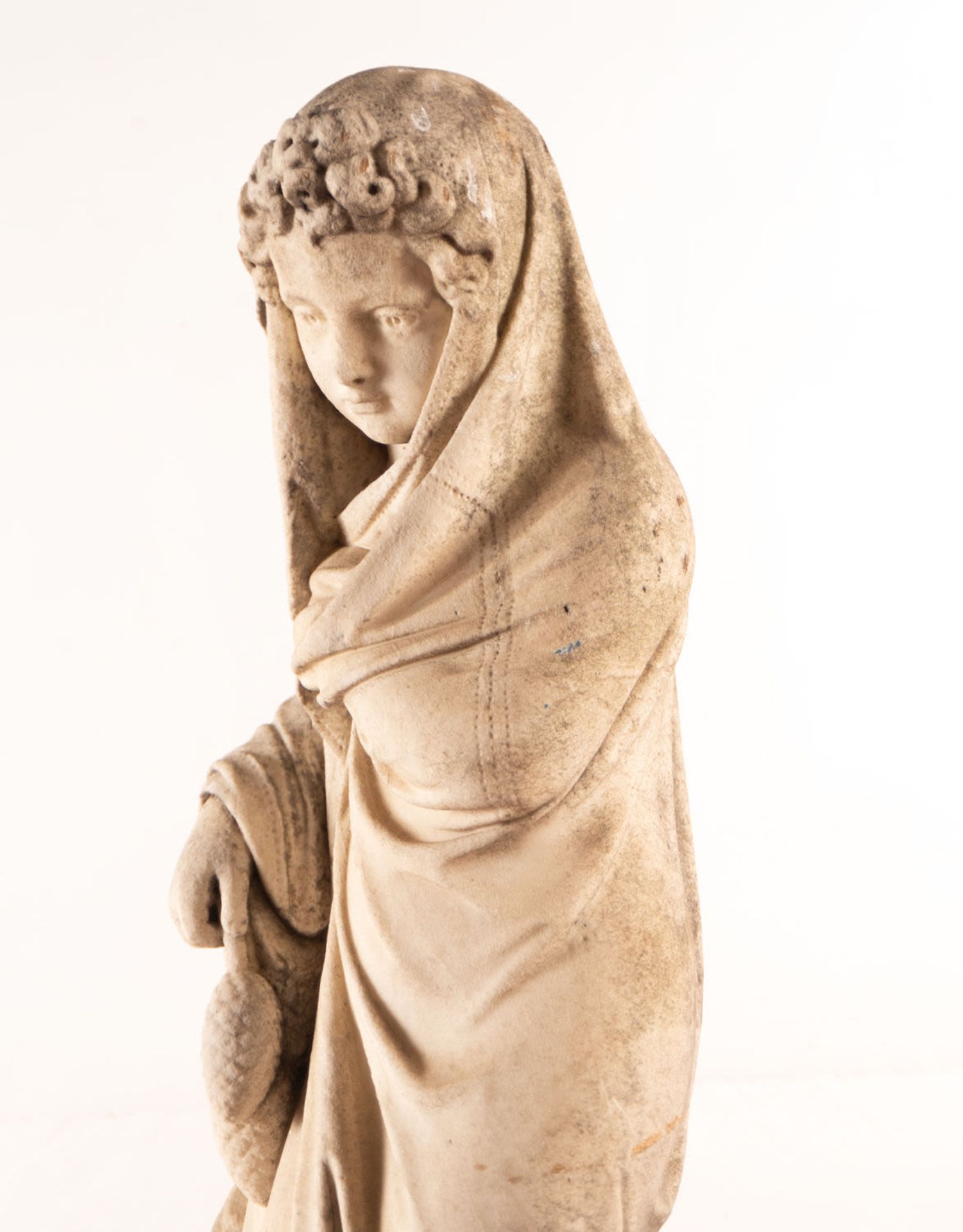 Marble figure of a Samaritan, France, 18th century - Image 7 of 12