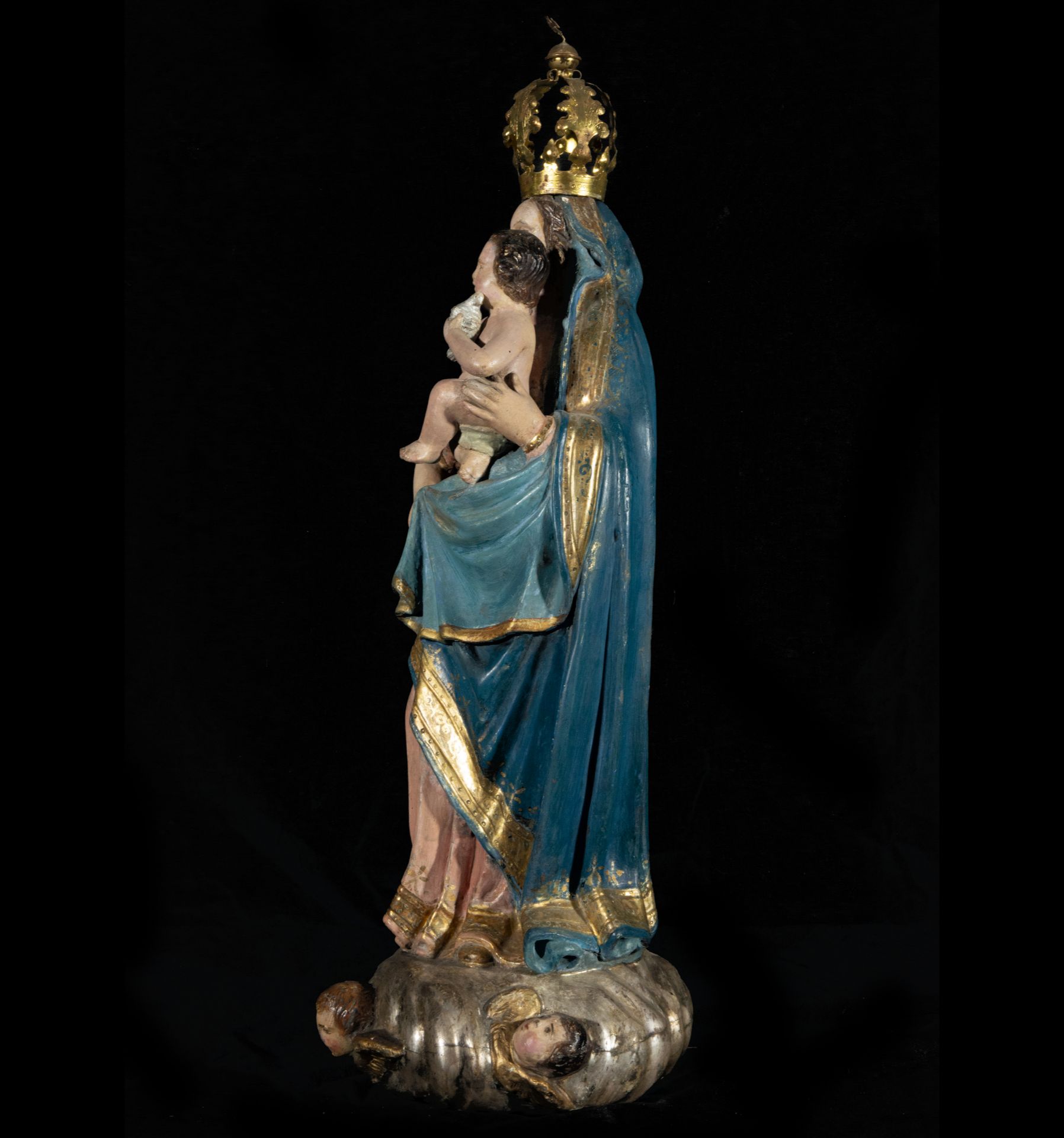 Great Virgin of Pilar with Child in arms from the 17th century (Castilla or Andalusia) - Image 5 of 10