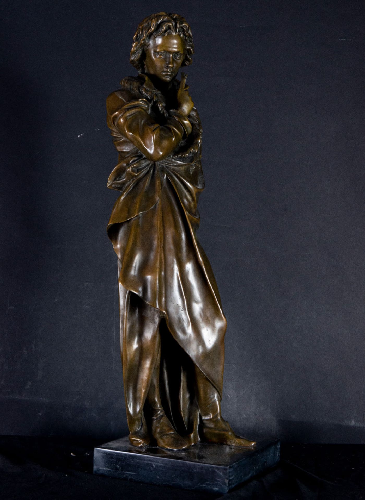 Composer in patinated bronze, 19th century French school - Image 3 of 4