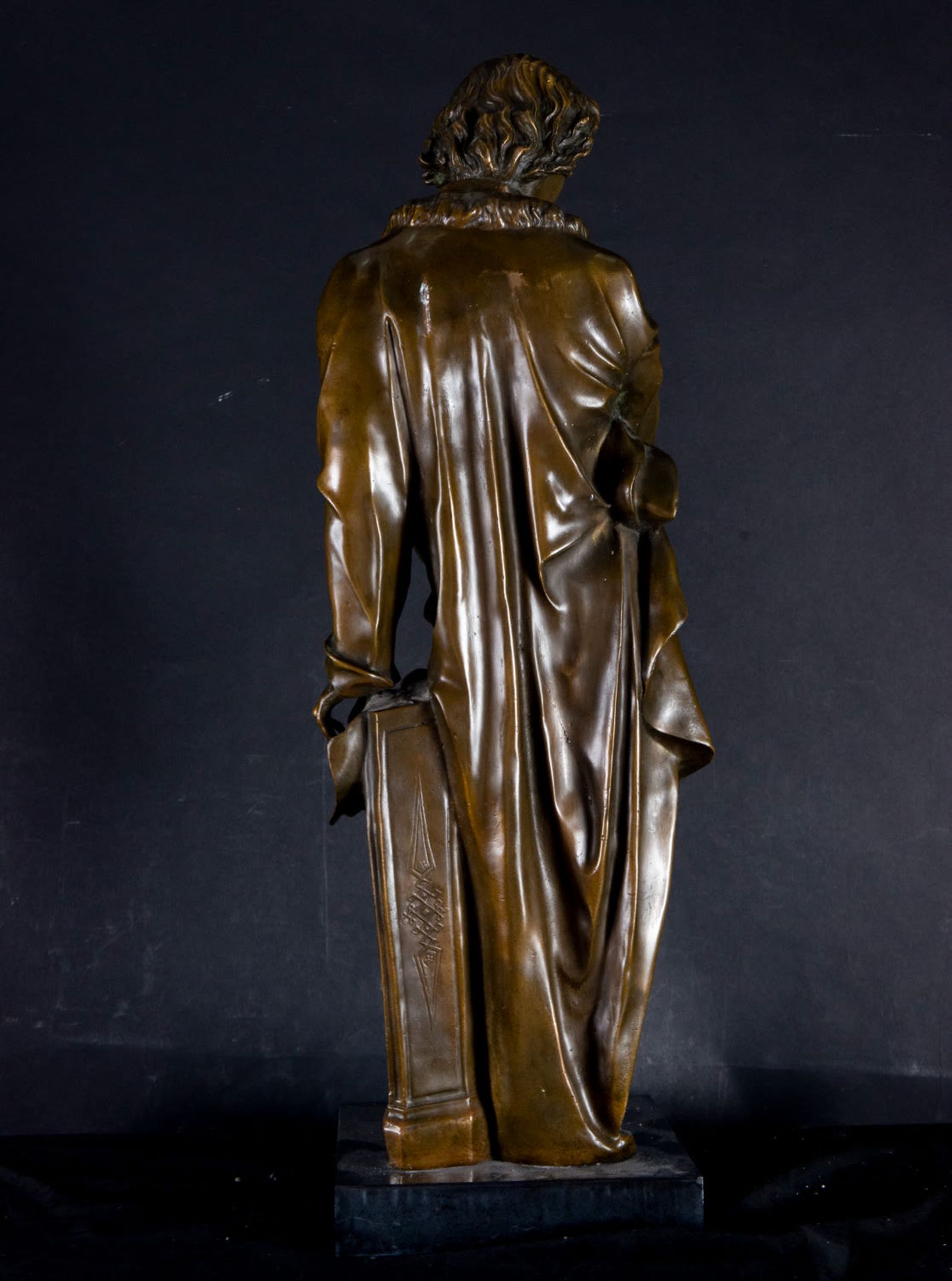 Composer in patinated bronze, 19th century French school - Image 4 of 4