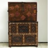 Renaissance Vargas "Bargueño" type chest cabinet with period table, 16th century