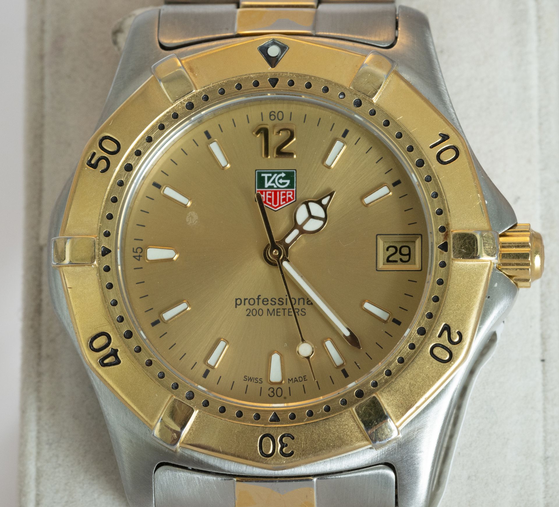 Tag Heuer Professional 38mm steel and 18Kt gold plated watch