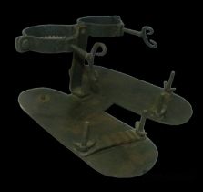 Rare item for immobilization or torture for feet of a prisoner or slave, possibly Dutch work of the