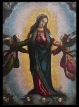 Large Immaculate Virgin in Glory, Spanish Flemish master of the late 16th century