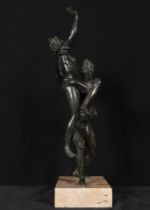 Follower of Giambologna, the Abduction of Proserpina, Italian Grand Tour work in patinated bronze 18