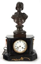 Mantel Clock with Bust of Joan of Arc, 19th Century