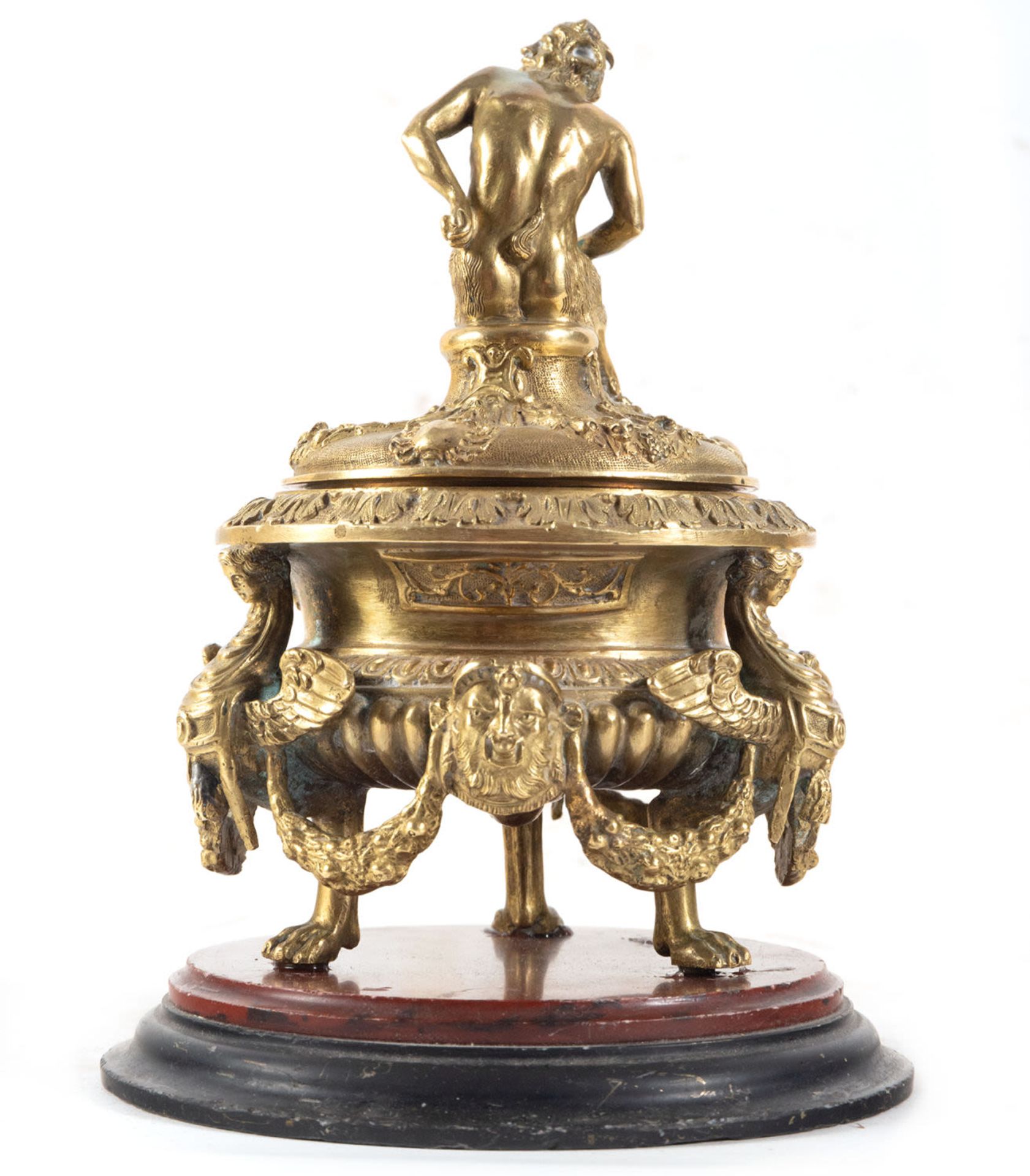 Elegant French Empire mercury-gilt bronze censer, French work from the 19th century - Image 4 of 4